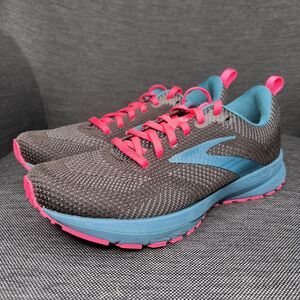 Brooks Womens Revel 5 Running Shoes Sneakers Size 8.5 Black Blue Pink
